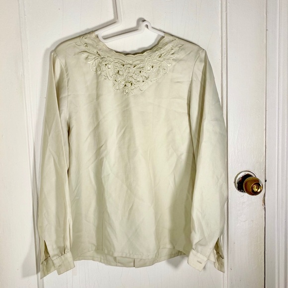 Vintage Tops - Vintage Celery Green Blouse